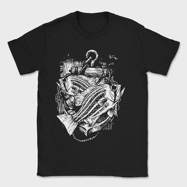 Fishing Anchor Fish, Tricou Barbati (Unisex)