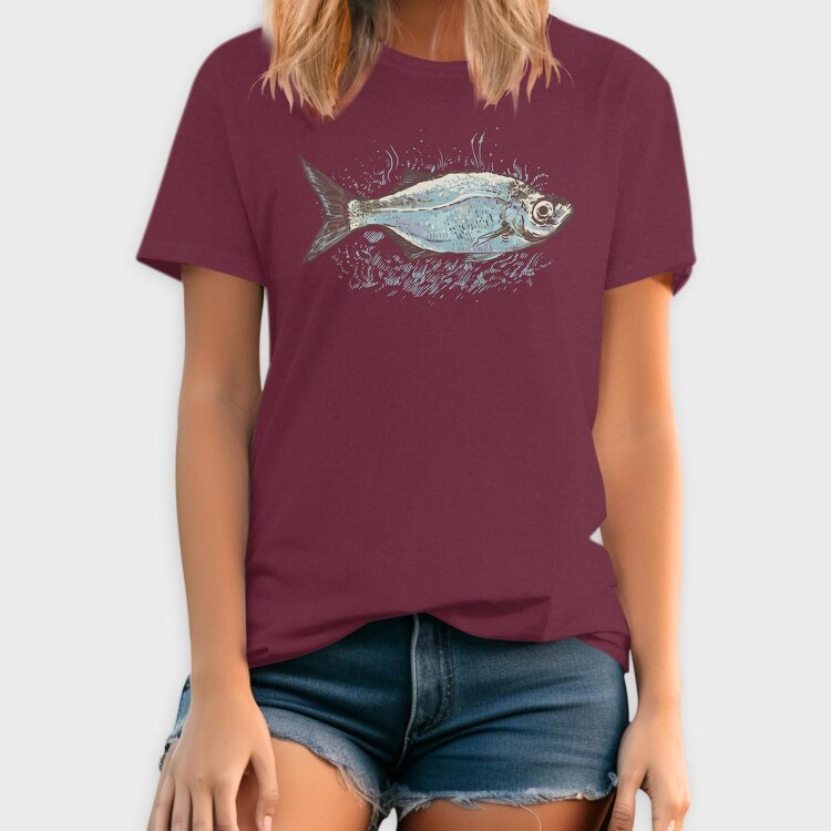 Fish Drawing, Tricou Barbati (Unisex)
