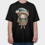 Christmas Winter Girl, Tricou Oversize Barbati (Unisex)