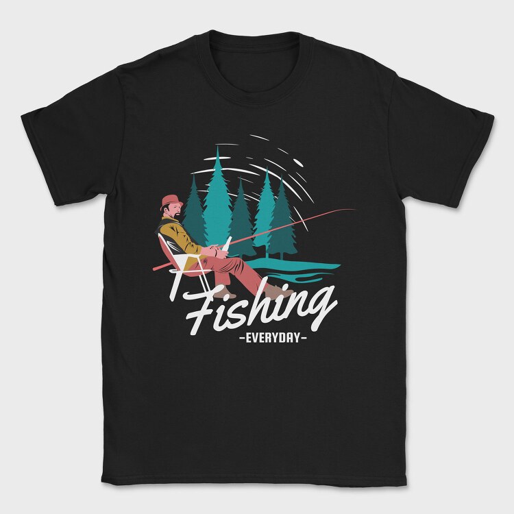 Fishing Forest Retreat, Tricou Barbati (Unisex)