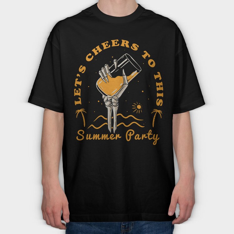 Lets Cheers Summer, Tricou Oversize Barbati (Unisex)