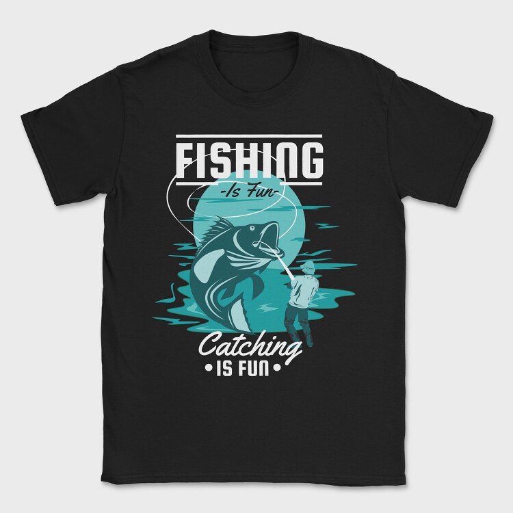 Fishing Fun Fisherman, Tricou Barbati (Unisex)