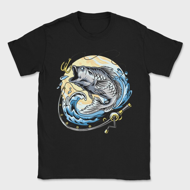 Fishing Moon Catch, Tricou Barbati (Unisex)