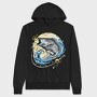 Fishing Moon Catch, Hanorac Oversize Barbati (Unisex)