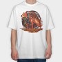 Fiery Dog Dollar, Tricou Oversize Barbati (Unisex)