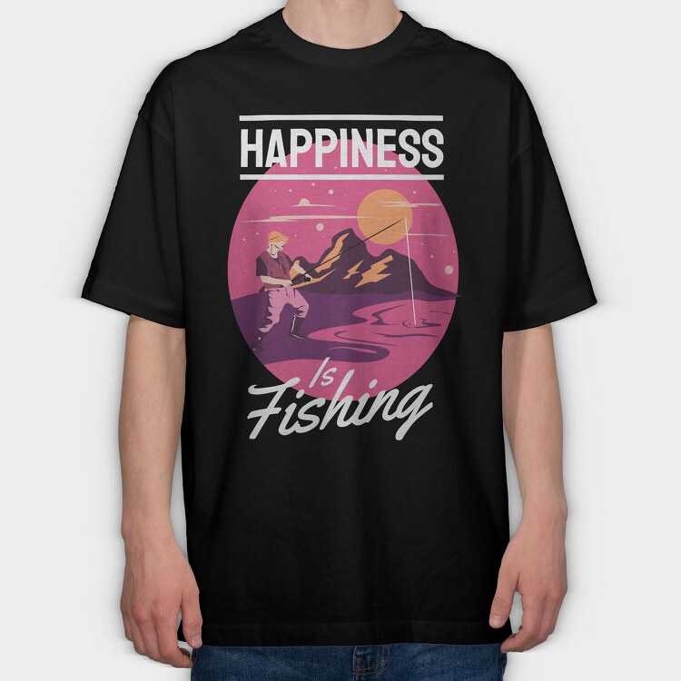 Fishing Is Life, Tricou Oversize Barbati (Unisex)