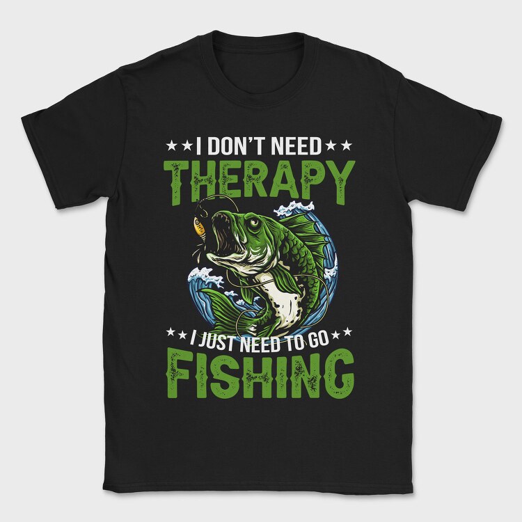 Fishing Therapy Bass, Tricou Barbati (Unisex)