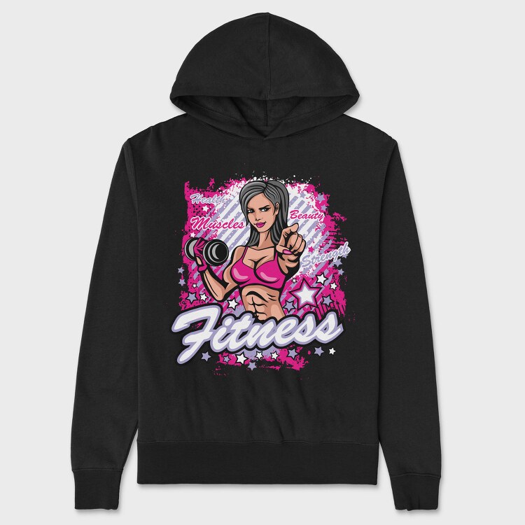 Fitness Girl Power, Hanorac Oversize Barbati (Unisex)
