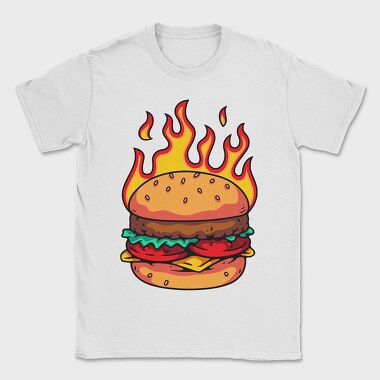 Flaming Burger Feast, Tricou Barbati (Unisex)