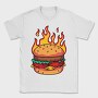 Flaming Burger Feast, Tricou Barbati (Unisex)