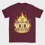Flaming Skull Wheels, Tricou Barbati (Unisex)