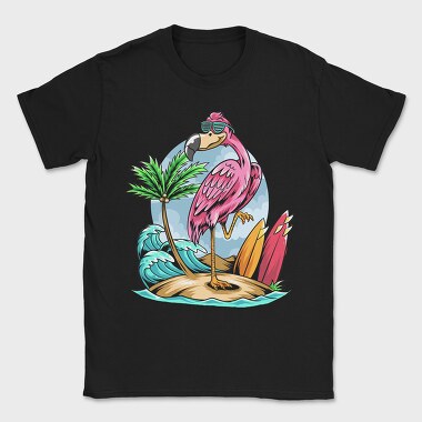 Flamingo Surf Paradise, Tricou Barbati (Unisex)