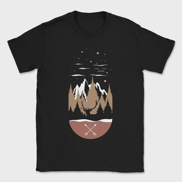 Forest Deer Arrows, Tricou Barbati (Unisex)