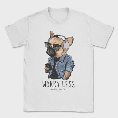 Frenchie Tunes, Tricou Barbati (Unisex)
