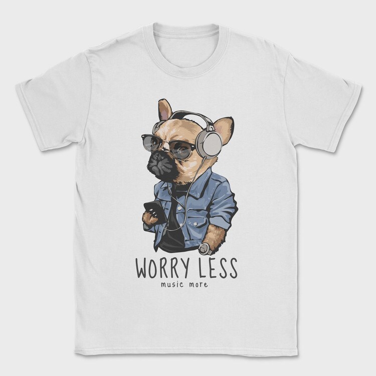 Frenchie Tunes, Tricou Barbati (Unisex)