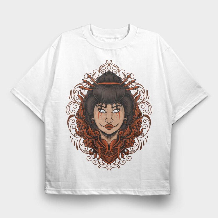 Geisha Arrows, Tricou Oversize Barbati (Unisex)