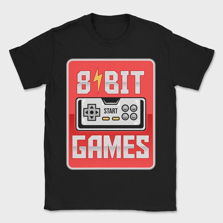 8 Bit Gaming Nostalgia, Tricou Barbati (Unisex)