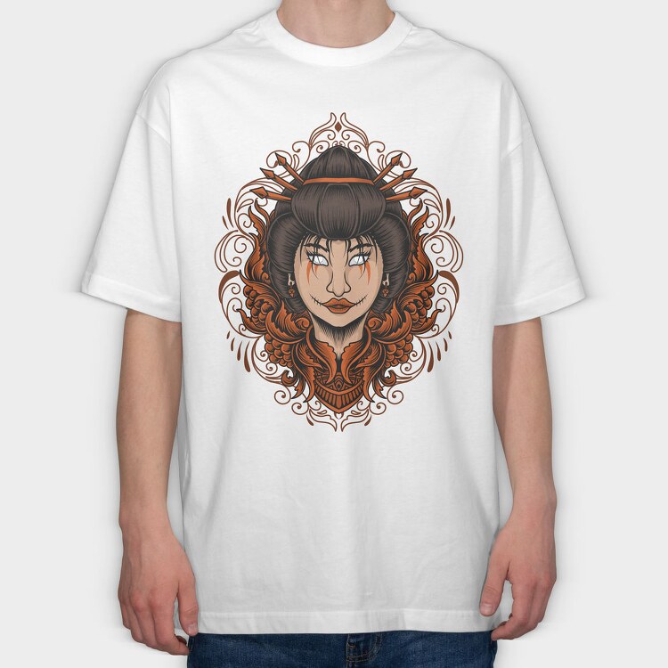 Geisha Arrows, Tricou Oversize Barbati (Unisex)