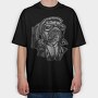 Pug Pilot, Tricou Oversize Barbati (Unisex)