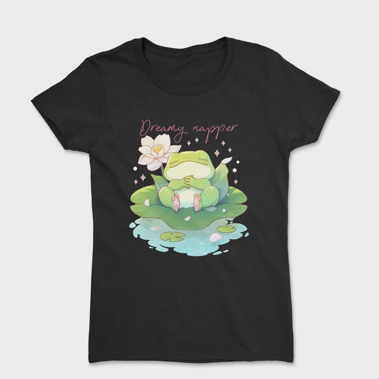 Adorable Frog Animal Dreamy Napper, Tricou Femei