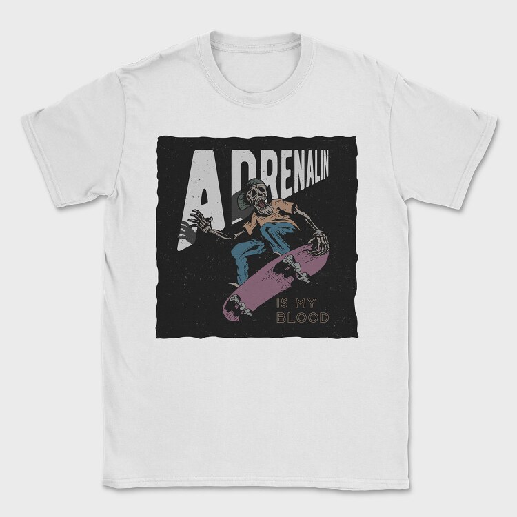 Adrenalinin Blood Skate, Tricou Barbati (Unisex)