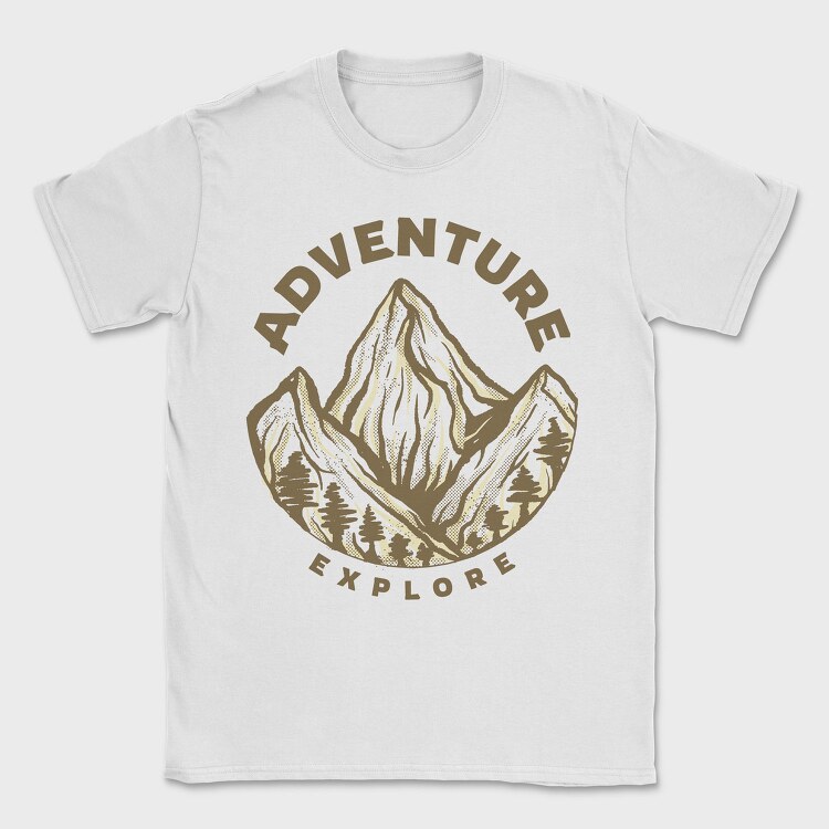 Adventure Explore Mountain, Tricou Barbati (Unisex)