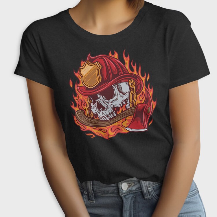 Firefighter Skull, Tricou Femei