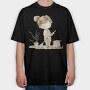 Cleaning Maid Girl, Tricou Oversize Barbati (Unisex)