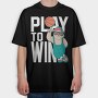 Basketball Bear Cool, Tricou Oversize Barbati (Unisex)