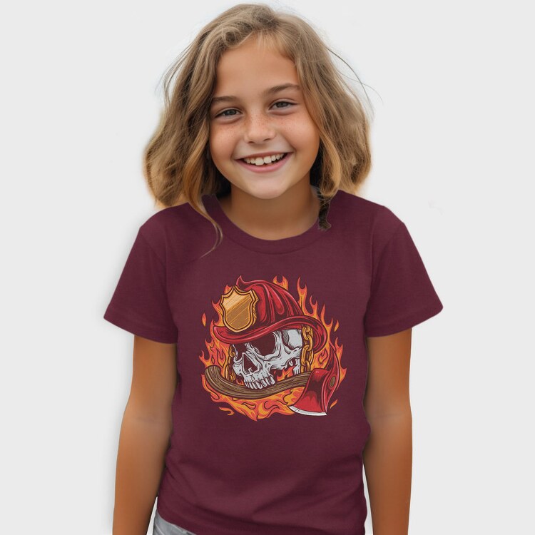 Firefighter Skull, Tricou Copii