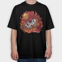 Firefighter Skull, Tricou Oversize Barbati (Unisex)