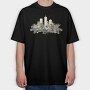 Christmas Watercolor Candles, Tricou Oversize Barbati (Unisex)