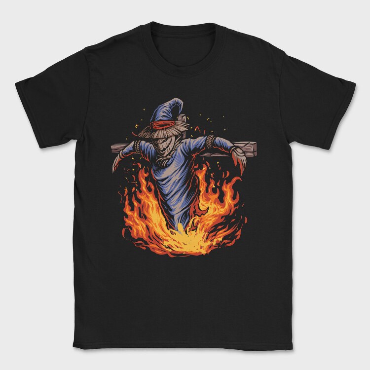 Burning Scarecrow, Tricou Barbati (Unisex)