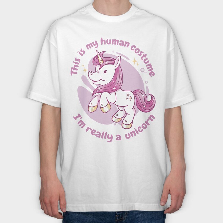 This Is My Human Costume, Tricou Oversize Barbati (Unisex)