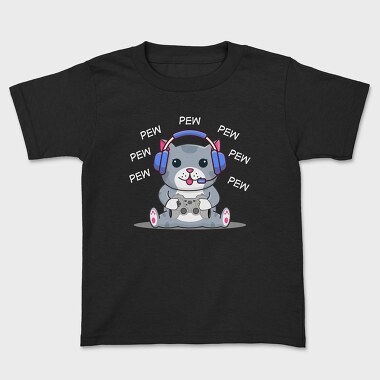 Cat Gamer Headphones, Tricou Copii