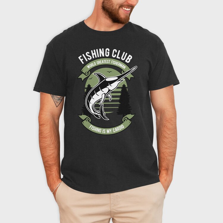 Fishing Cardio Marlin, Tricou Barbati (Unisex)