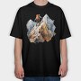 Climber On Peak, Tricou Oversize Barbati (Unisex)