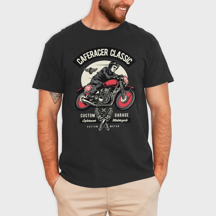Caferacer Classic Garage, Tricou Barbati (Unisex)