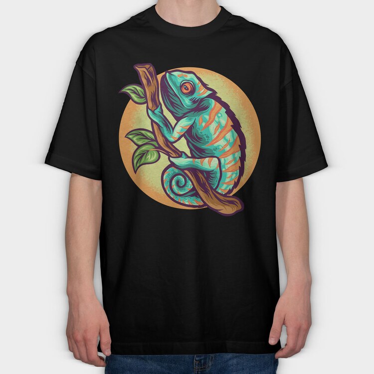 Chameleon Twist, Tricou Oversize Barbati (Unisex)