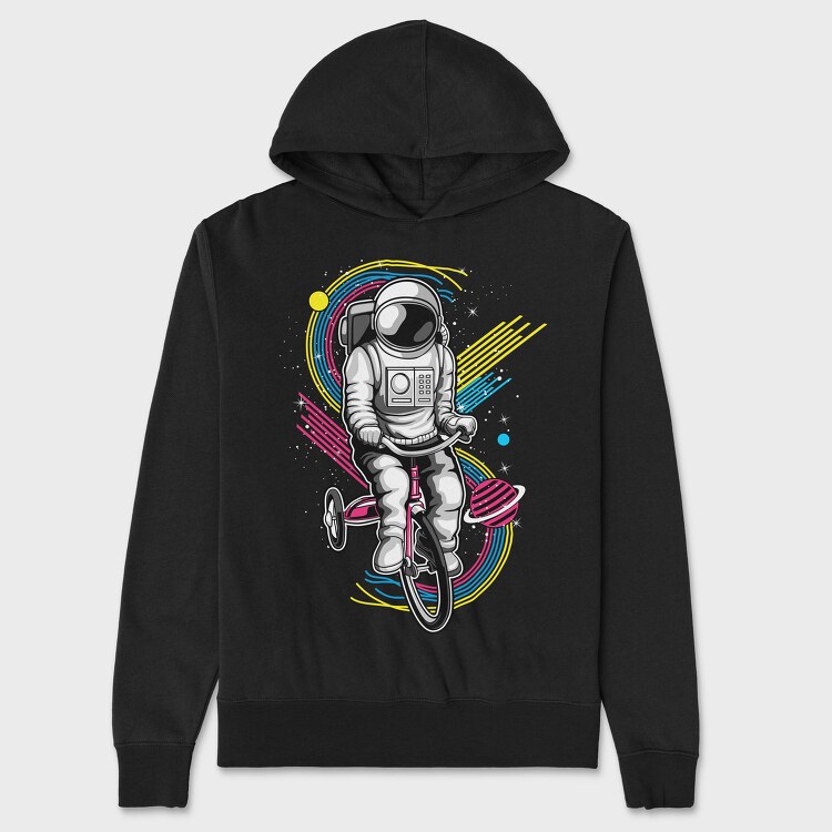 Astronaut Bike Ride, Hanorac Oversize Barbati (Unisex)