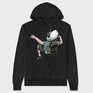 Astronaut Jump, Hanorac Oversize Barbati (Unisex)