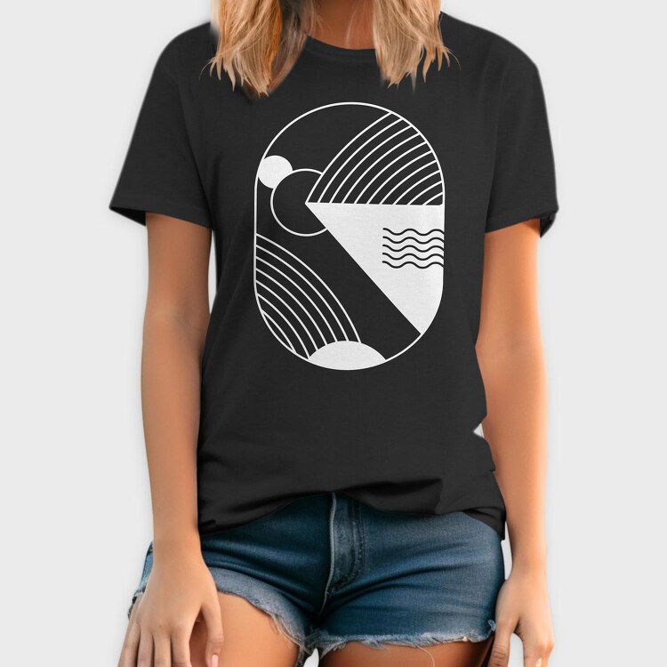 Minimal Geometric 2, Tricou Barbati (Unisex)