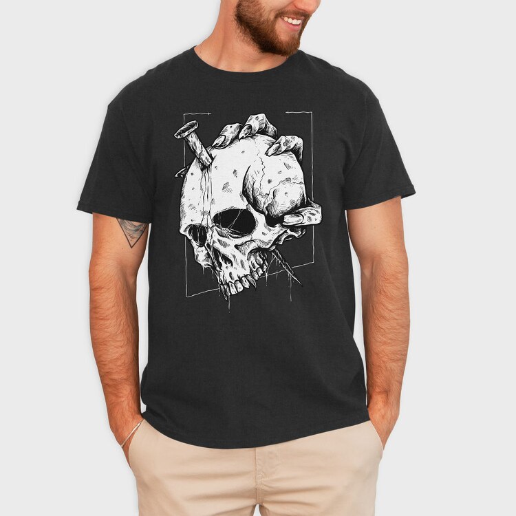Skull Teeth Grin, Tricou Barbati (Unisex)