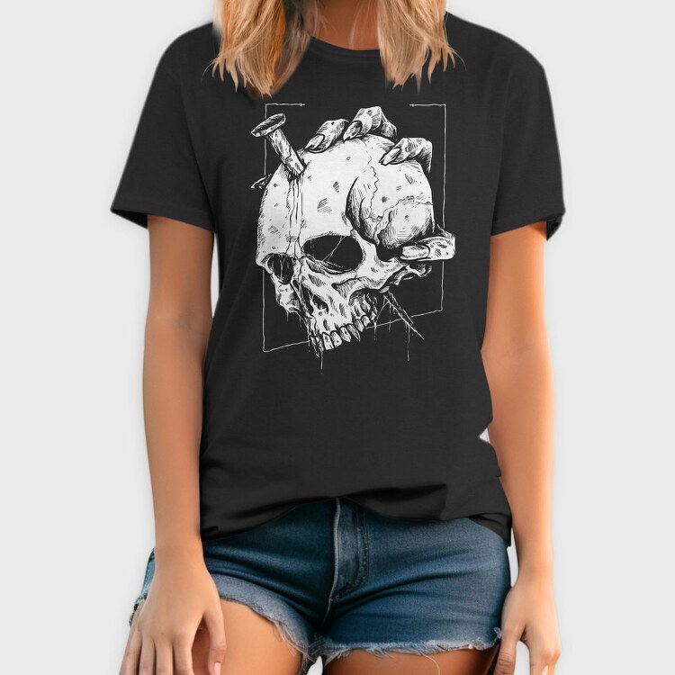 Skull Teeth Grin, Tricou Barbati (Unisex)