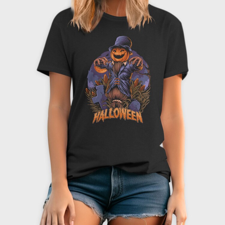 Pumpkin Scarecrow Halloween, Tricou Barbati (Unisex)