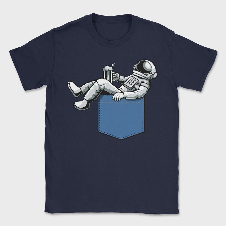 Astronaut Pocket Beer, Tricou Barbati (Unisex)