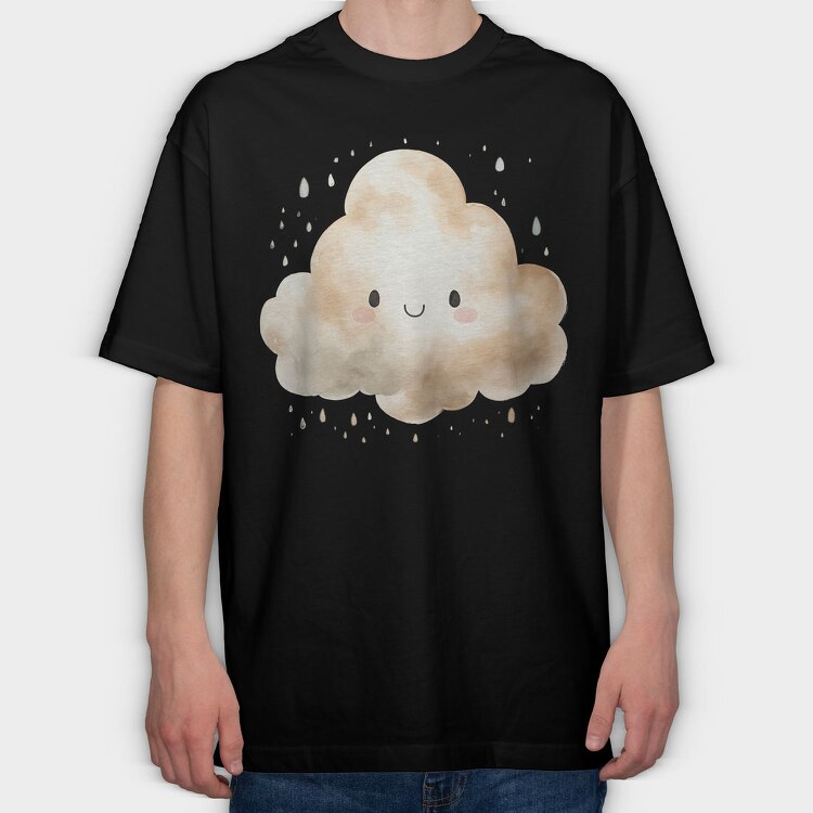 Cloud Rain Splash, Tricou Oversize Barbati (Unisex)