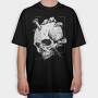 Skull Teeth Grin, Tricou Oversize Barbati (Unisex)