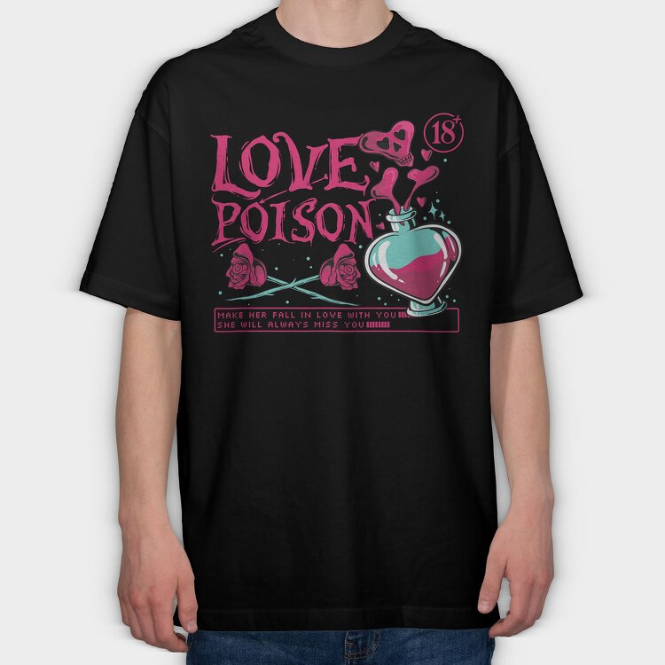 Love Poison Potion, Tricou Oversize Barbati (Unisex)