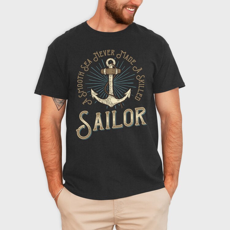 Smooth Sea Sailor, Tricou Barbati (Unisex)
